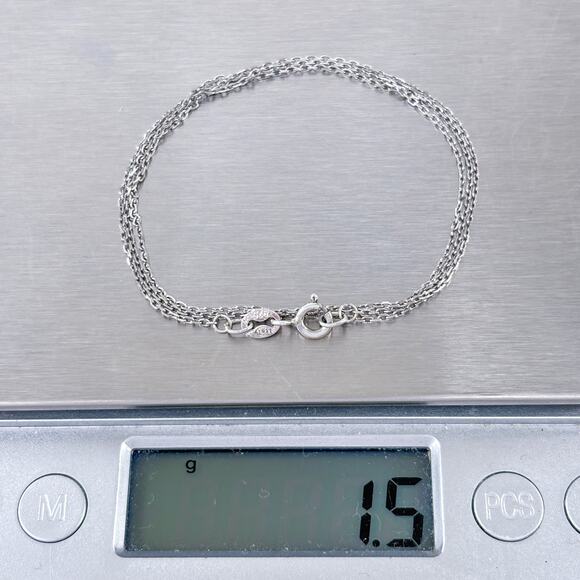 Cable Link Chain Necklace | Italian Vintage Sterling Silver 925 | 18" - Picture 4 of 4